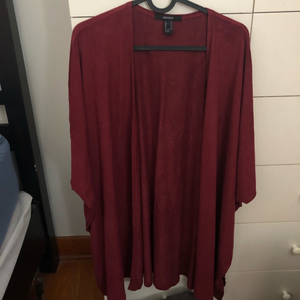 Forever 21 Maroon Kimono